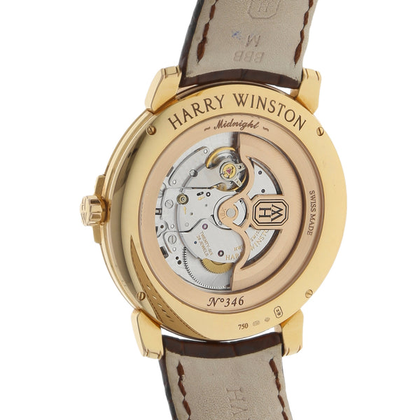 Reloj Harry Winston para caballero modelo Midnigth caja en oro rosa 18 kilates.