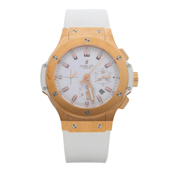 Reloj Hublot para caballero modelo Big Bang caja en oro rosa de 18 kilates.
