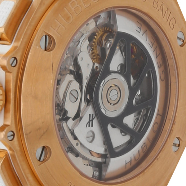 Reloj Hublot para caballero modelo Big Bang caja en oro rosa de 18 kilates.