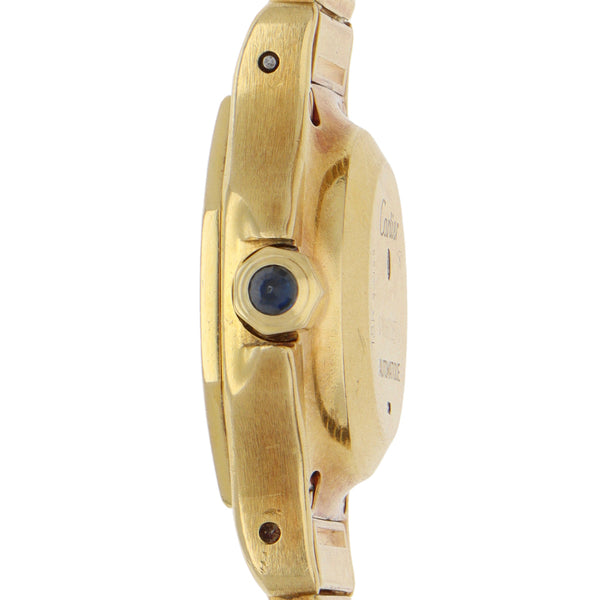 Reloj Cartier para dama modelo Santos en oro amarillo 18 kilates.