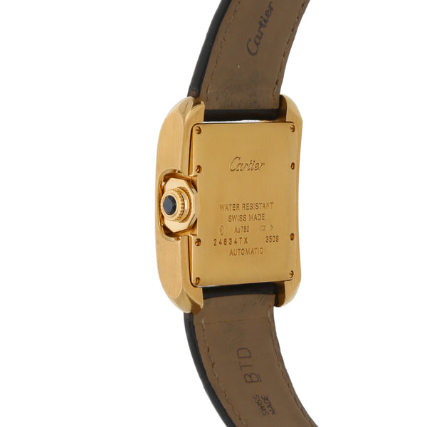 Reloj Cartier para Caballero/unisex Tank Ingles caja en oro amarillo 18 kilates.