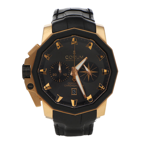 Reloj Corum para caballero modelo Admiral´s Cup vistas oro amarillo 18 kilates.