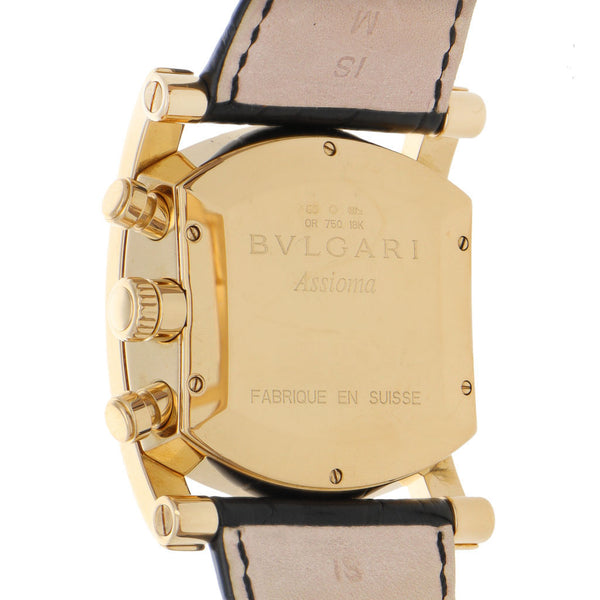 Reloj Bulgari para caballero modelo Assioma caja en oro amarillo 18 kilates.