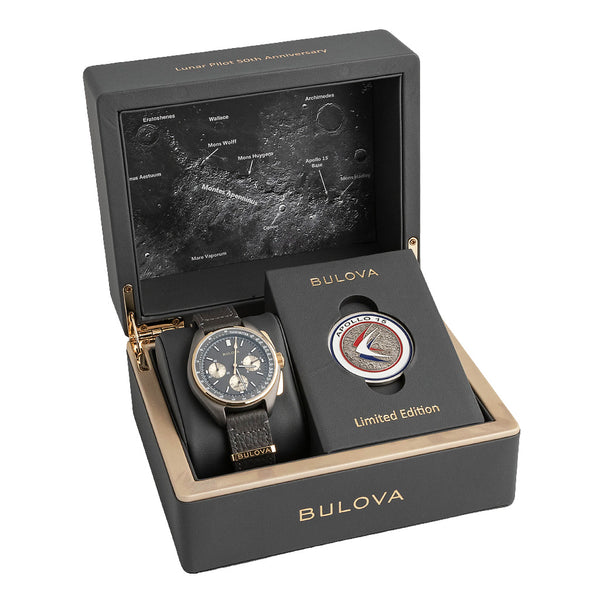 Reloj Bulova para caballero modelo Lunar Pilot.