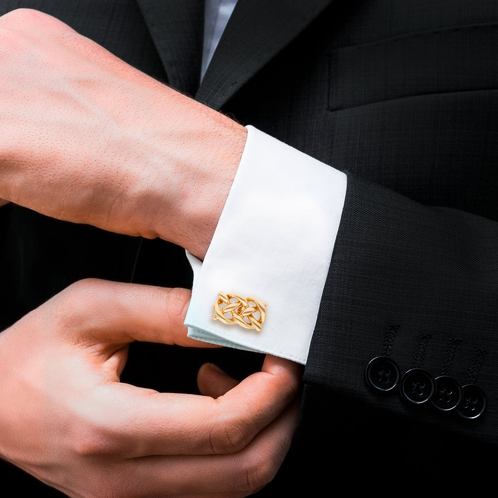 Traje Formal Hombre Mancuernillas Thot Ra Nudo Seda Negra Azul D