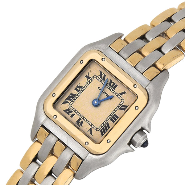 Reloj Cartier para dama modelo Panthere vistas en oro amarillo 18 kilates.