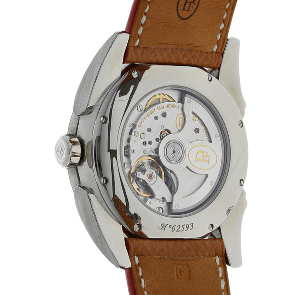 Reloj Parmigiani Fleurier para caballero modelo Bugatti vistas oro blanco 18 kilates.