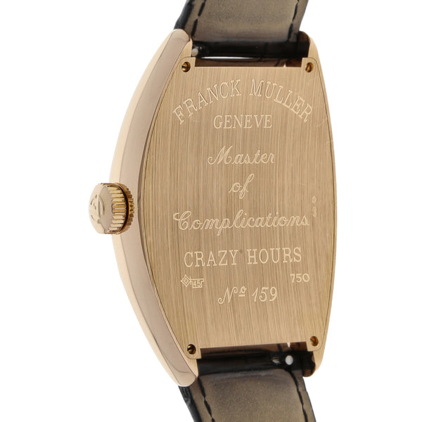 Reloj Franck Muller para caballero modelo Crazy Hours caja en oro rosa 18 kilates.