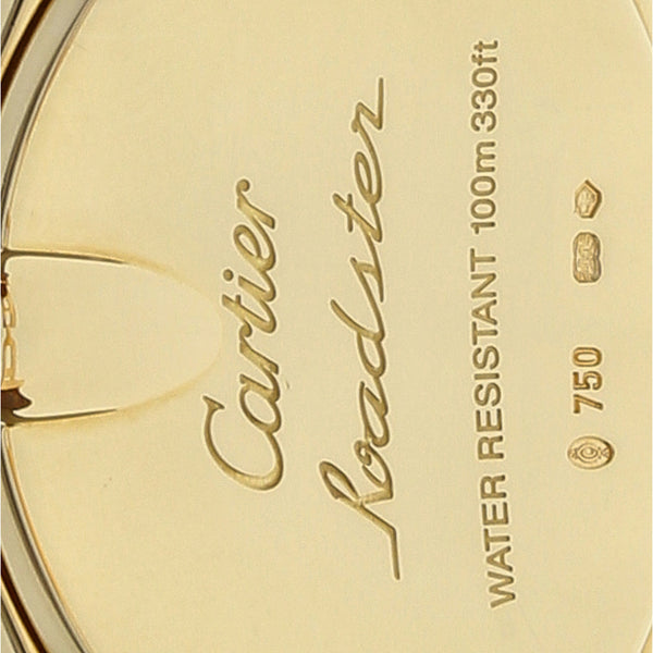 Reloj Cartier para dama modelo Roadster caja en oro amarillo 18 kilates.