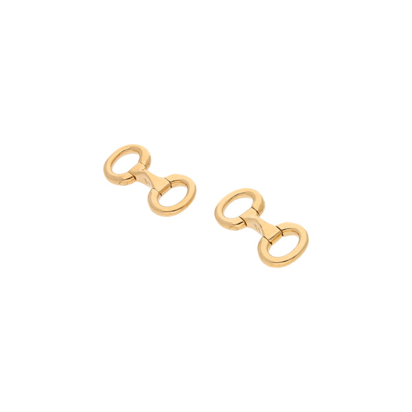 Mancuernillas diseño especial firma Tane en oro amarillo 18 kilates.