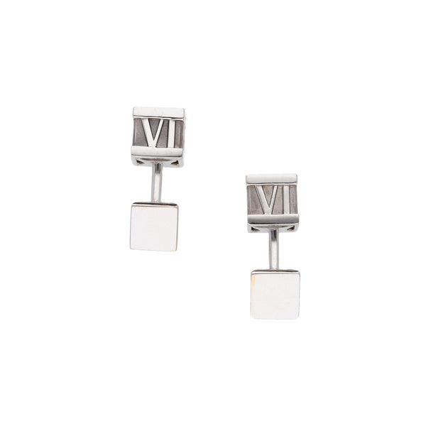 Mancuernillas hechura especial firma Tiffany & Co. en oro blanco 18 kilates.