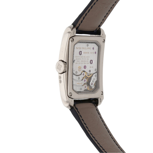 Reloj Patek Philippe para caballero modelo Gondolo caja en oro blanco 18 kilates.