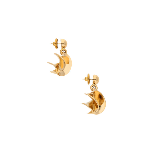 Broqueles diseño especial con colgantes firma Tane en oro amarillo 18 kilates.