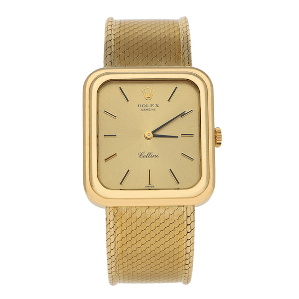 Reloj Rolex para caballero modelo Cellini en oro amarillo 18 kilates.