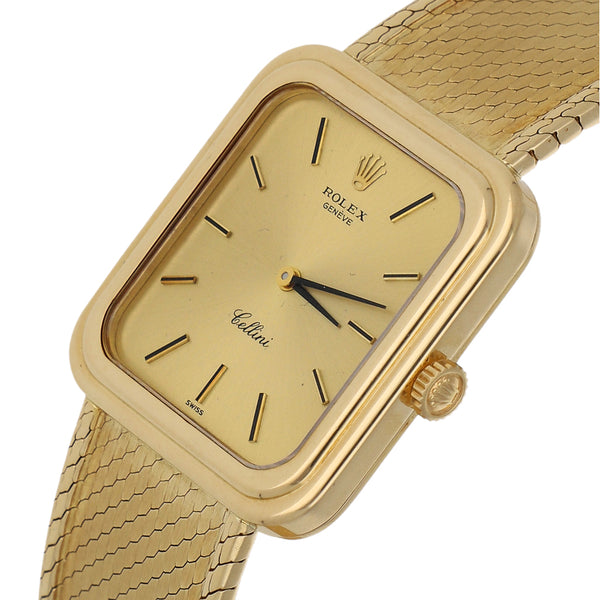 Reloj Rolex para caballero modelo Cellini en oro amarillo 18 kilates.