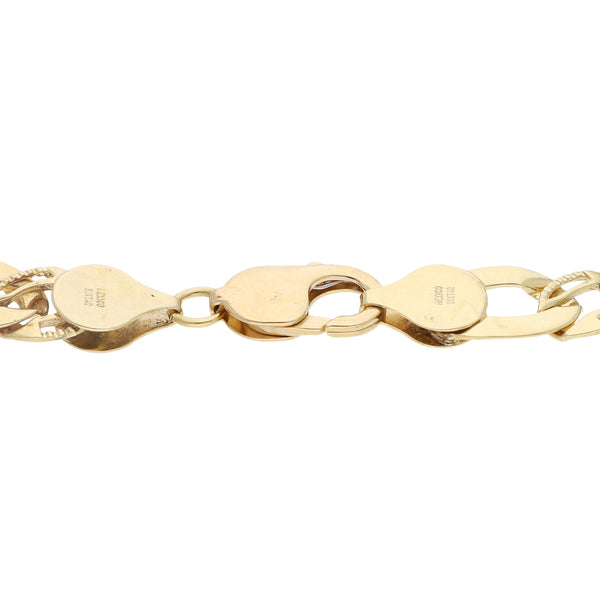 Pulsera eslabón combinado en oro amarillo 14 kilates.