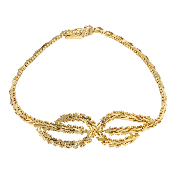 Pulsera eslabón boleado en oro amarillo 18 kilates.