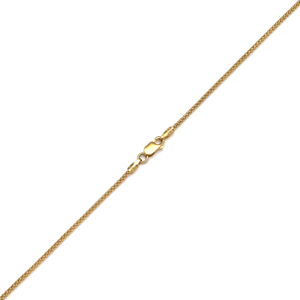 Collar eslabón laminado en oro amarillo 14 kilates.