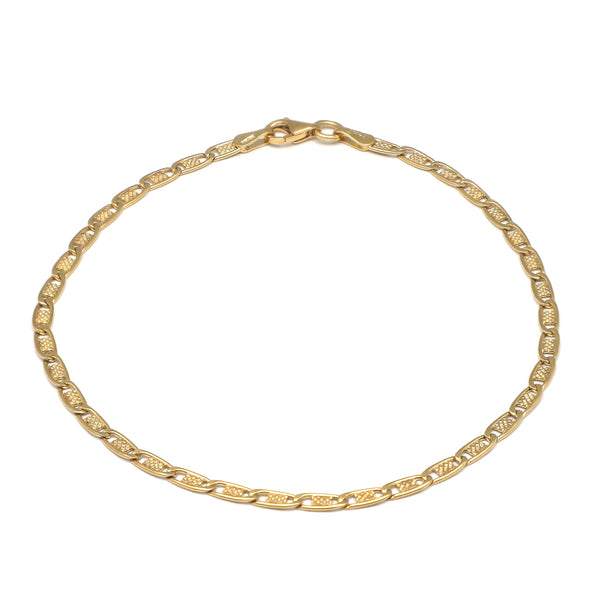 Pulsera eslabón nudo marino en oro amarillo 14 kilates.