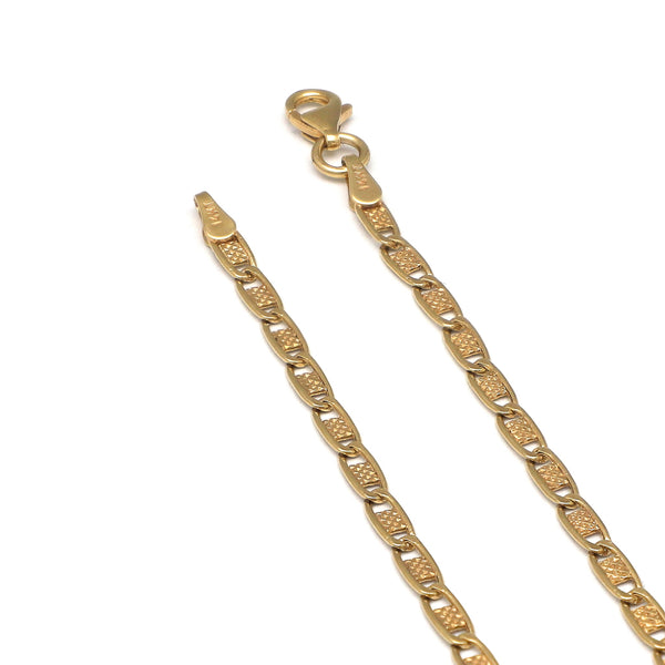 Pulsera eslabón nudo marino en oro amarillo 14 kilates.