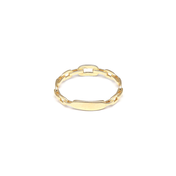 Anillo calado en oro amarillo 14 kilates.