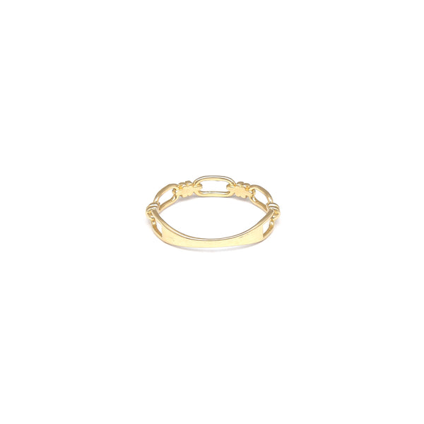 Anillo calado en oro amarillo 14 kilates.