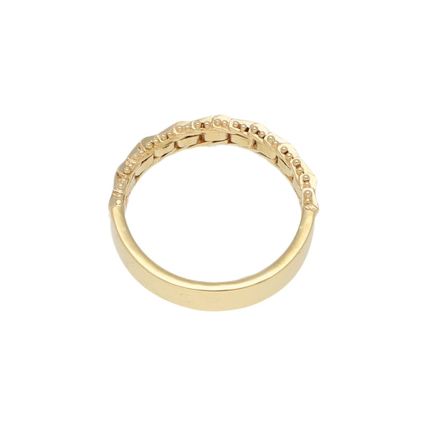 Anillo boleado en oro amarillo 14 kilates.