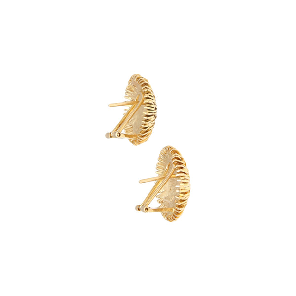 Aretes diseño especial en oro amarillo 18 kilates