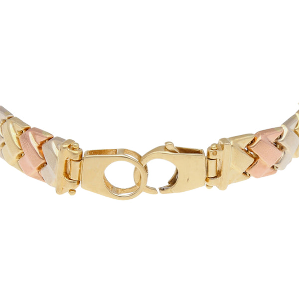 Pulsera eslabón articulado en oro amarillo 14 kilates.