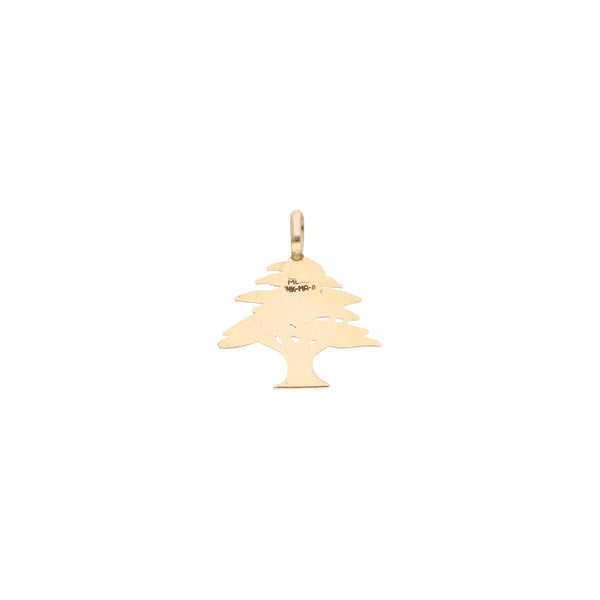 Dije diseño especial motivo árbol en oro amarillo 14 kilates.