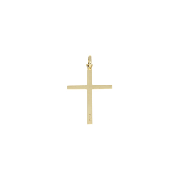 Cruz diseño especial en oro amarillo 14 kilates.