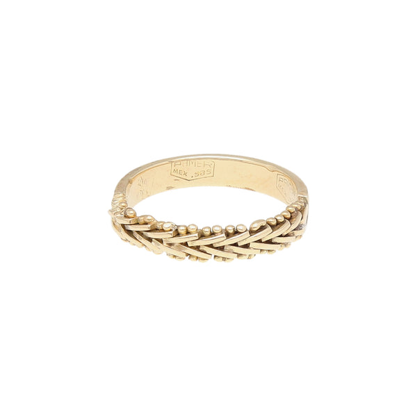 Anillo boleado en oro amarillo 14 kilates.