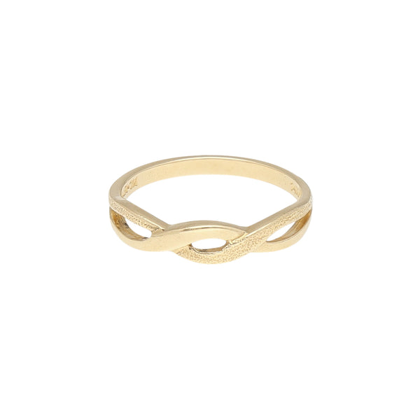 Anillo estilizado en oro amarillo 14 kilates.