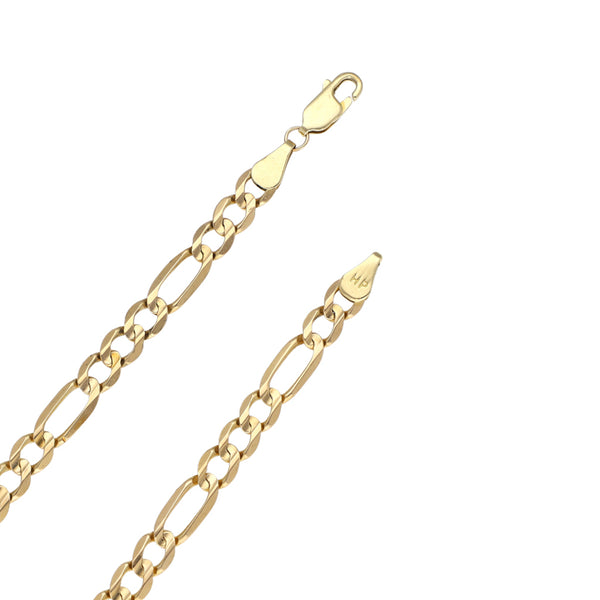 Collar de tres eslabones por uno en oro amarillo 14 kilates.