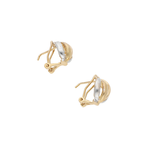 Aretes calados en oro amarillo 14 kilates.