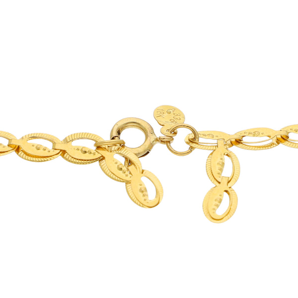 Pulsera eslabón combinado en oro amarillo 18 kilates.