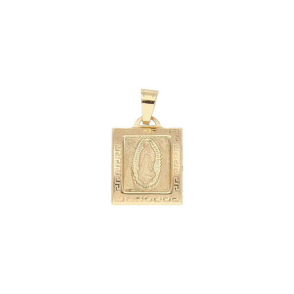 Medalla laminada motivo Virgen de Guadalupe en oro amarillo 14 kilates.