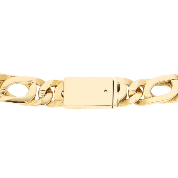 Pulsera eslabón nudo egipcio en oro amarillo 14 kilates.