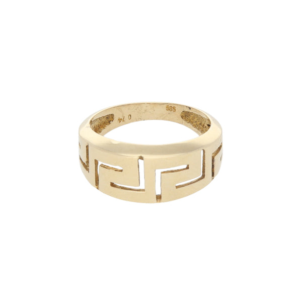 Anillo calado en oro amarillo 14 kilates.
