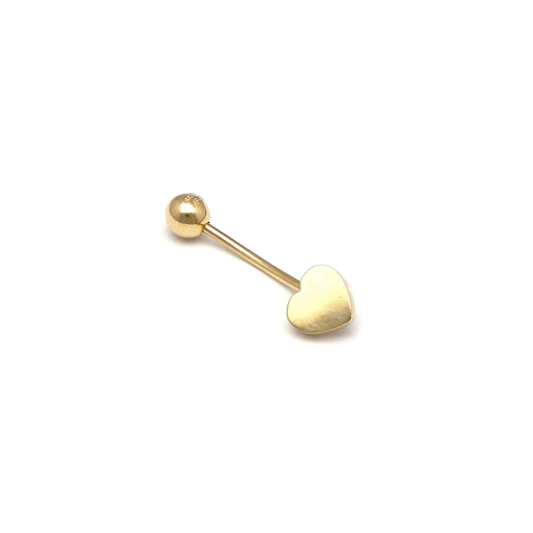 Piercing hueco motivo corazón en oro amarillo 14 kilates.