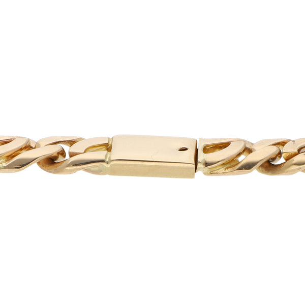 Pulsera eslabón nudo egipcio en oro amarillo 14 kilates.