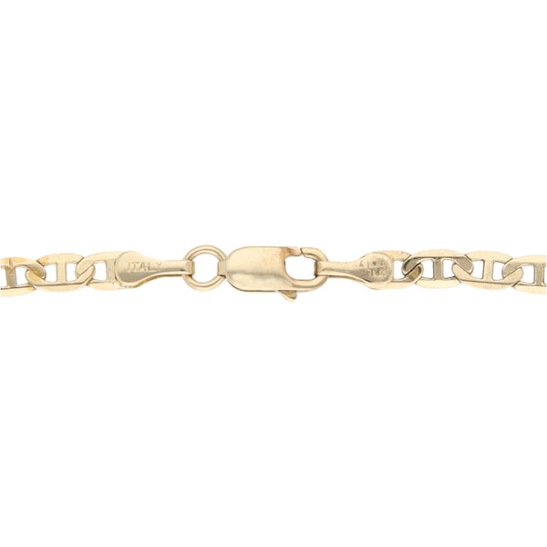 Pulsera eslabón nudo marino en oro amarillo 14 kilates.