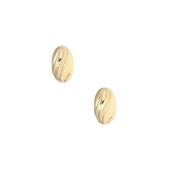 Aretes huecos en oro amarillo 14 kilates.