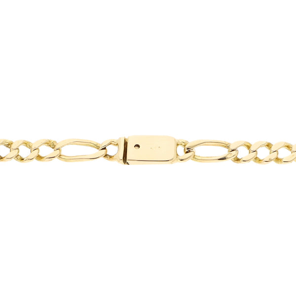Pulsera de tres eslabones por uno en oro amarillo 14 kilates.