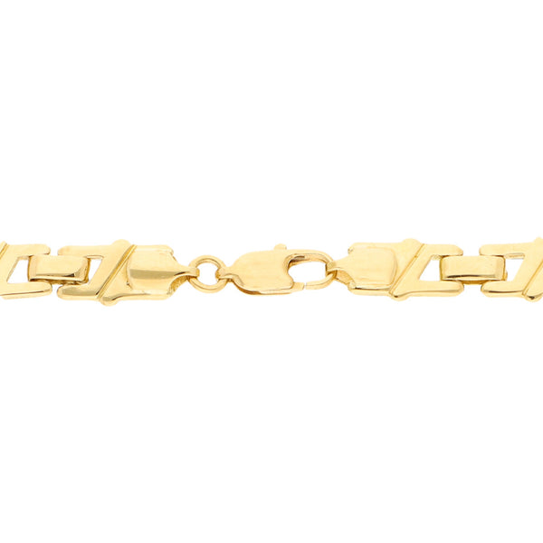 Pulsera eslabón combinado en oro amarillo 18 kilates.