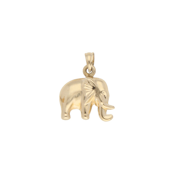 Dije diseño especial motivo elefante en oro amarillo 14 kilates.