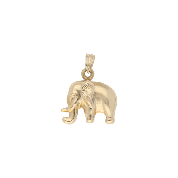 Dije diseño especial motivo elefante en oro amarillo 14 kilates.