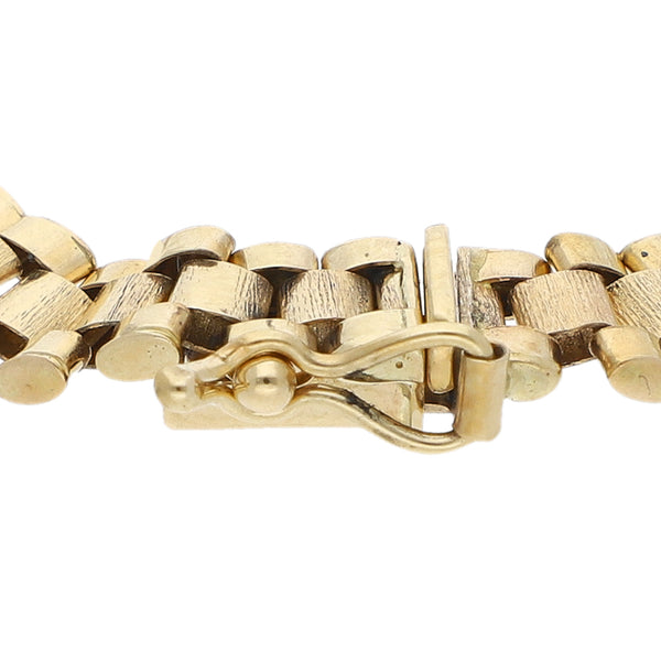 Pulsera infantil eslabón articulado en oro amarillo 14 kilates.