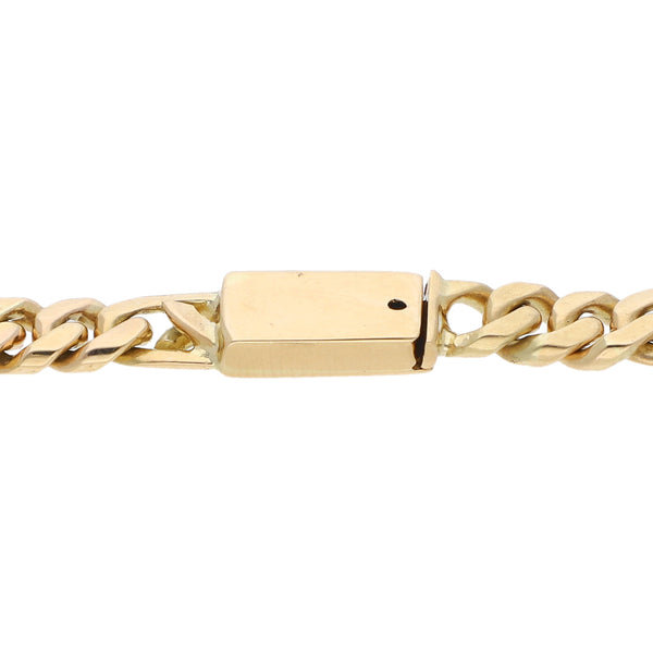 Pulsera eslabón nudo egipcio en oro amarillo 14 kilates.