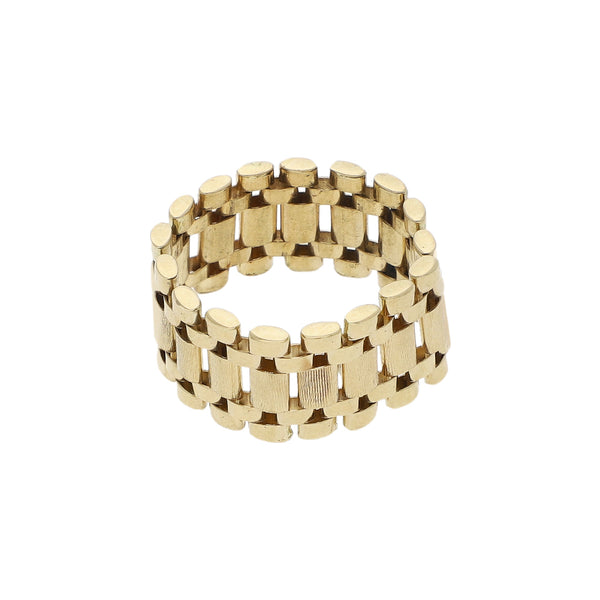 Anillo articulado en oro amarillo 14 kilates.